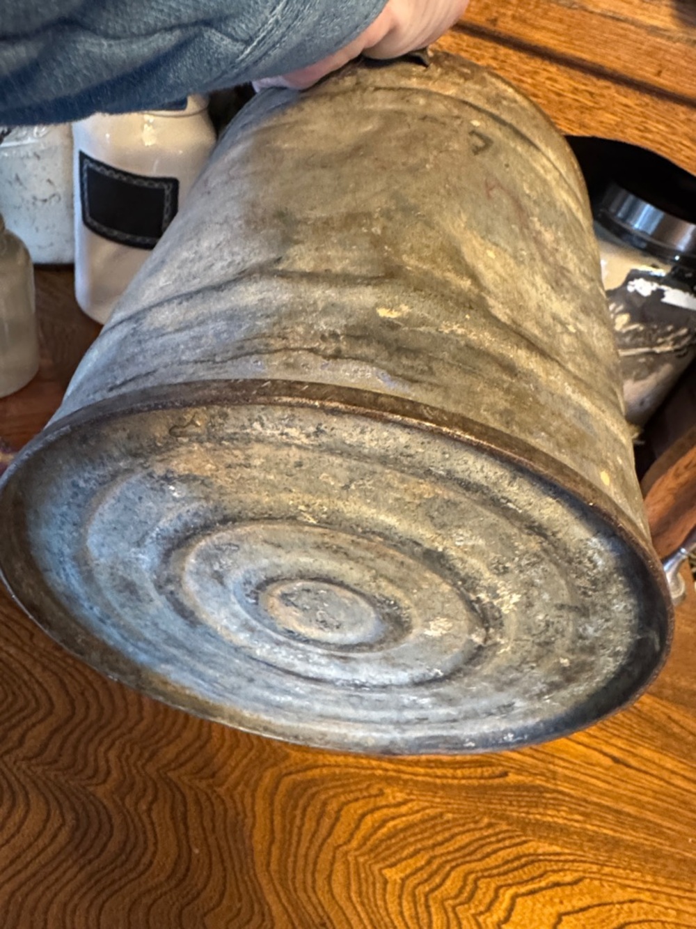 Vintage Metal Galvanized Empty Can to display, repurpose - Picture 9 of 12
